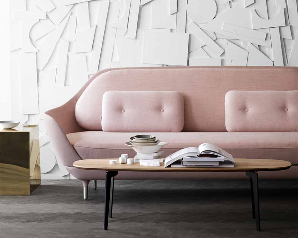 Rosa Designer-Sofa "Join" von Fritz hansen